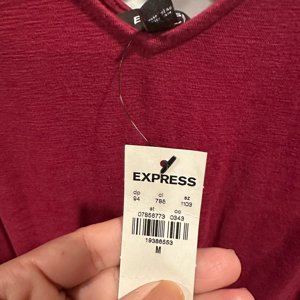 Express Deep Red Backless Dress - Picture 3 of 6